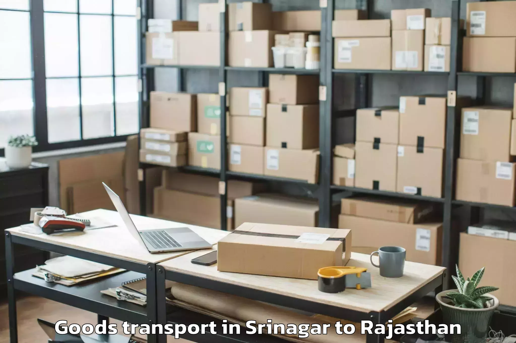 Srinagar to Jaisalmer Goods Transport Booking